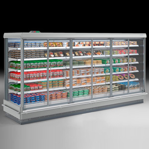 Ultra narrow frame door freezer