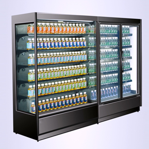 Convenience store style air curtain cabinetSG16CL/16AM Convenience Store Combination Cabinet